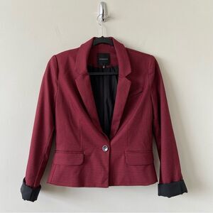 Dynamite-micro plaid Cropped Blazer